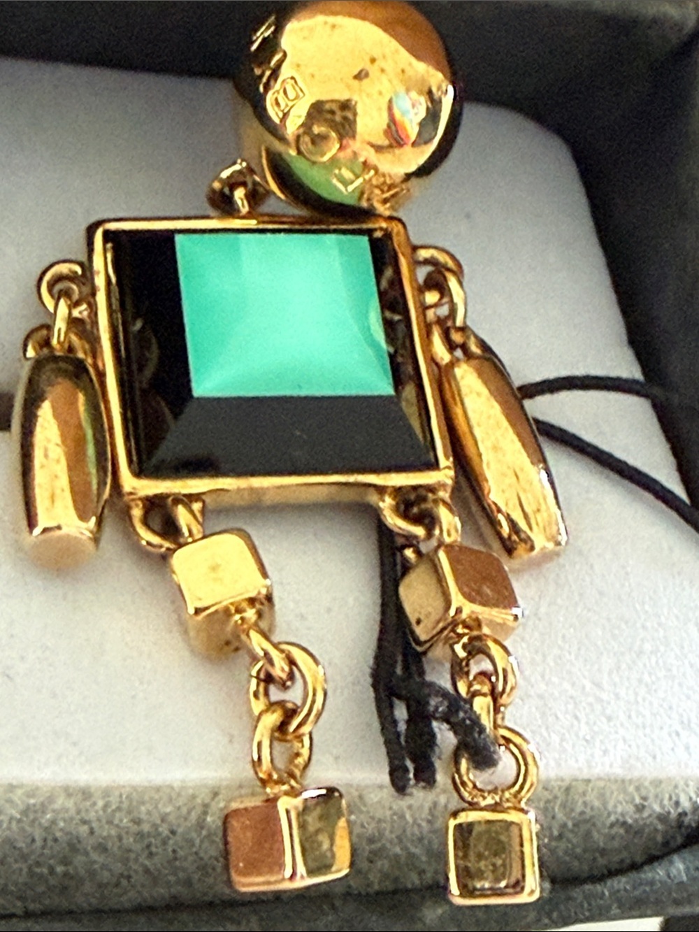 Marc By Marc Jacobs Stacked Figure Block Ring Size 6 Dusty Jade NWT - Picture 3 of 6